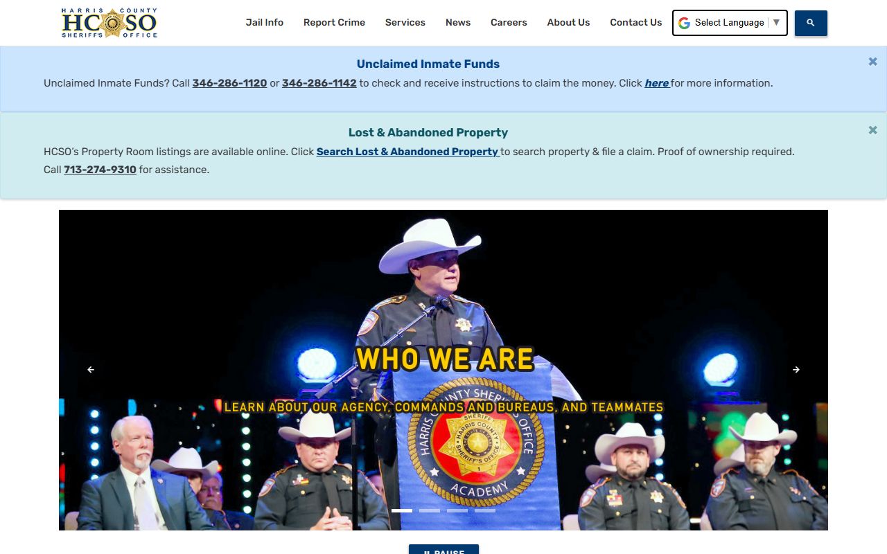Harris County Sheriff's Office inmate search White Pages