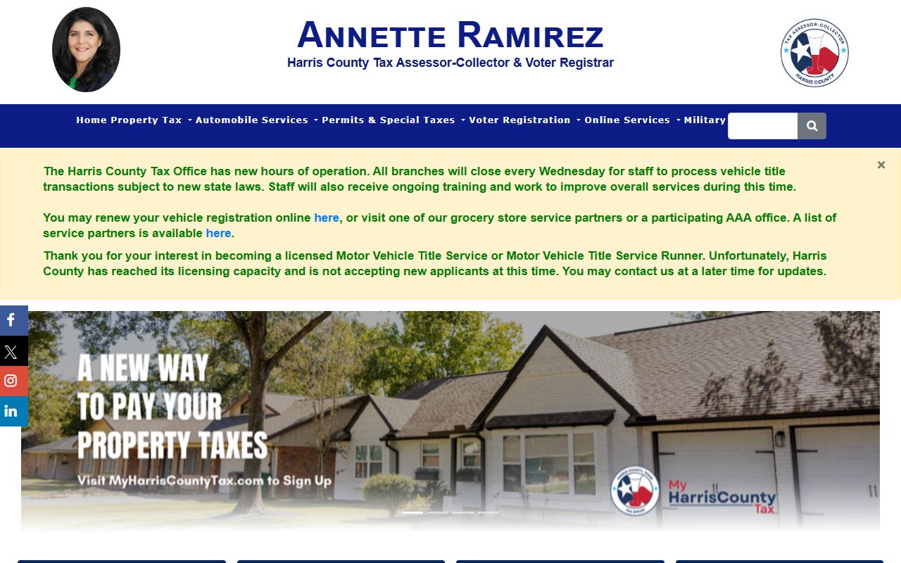 Harris County Tax Assessor-Collector White Pages search tool