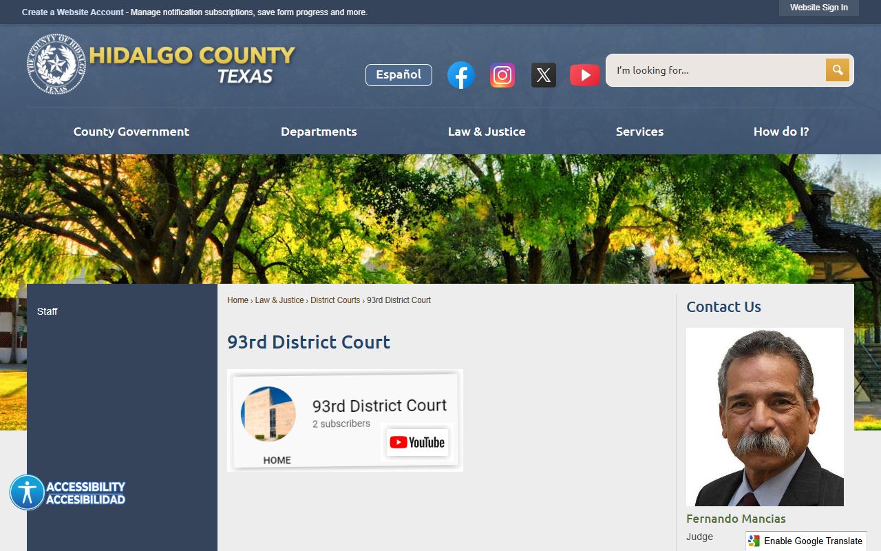 Hidalgo County District Clerk White Pages search tool
