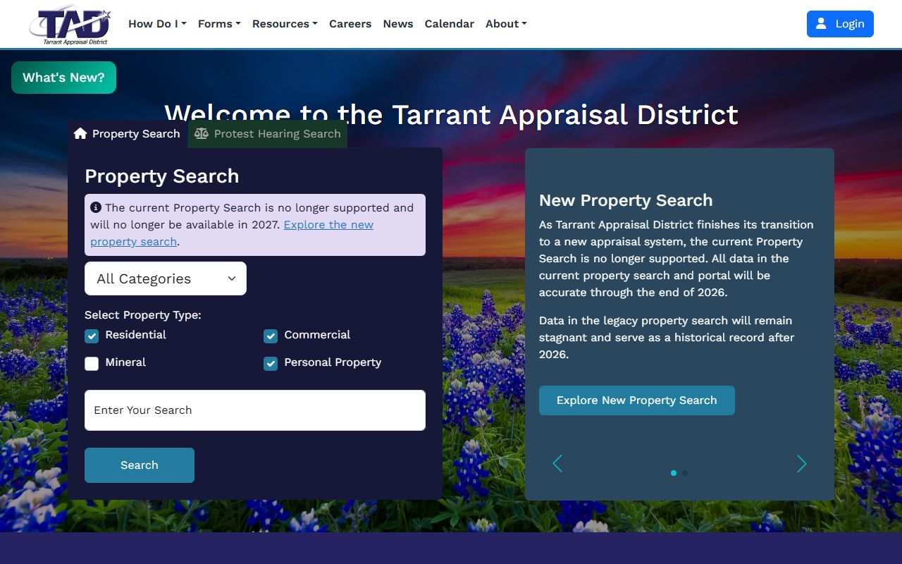 Tarrant Appraisal District property search for Tarrant County white pages